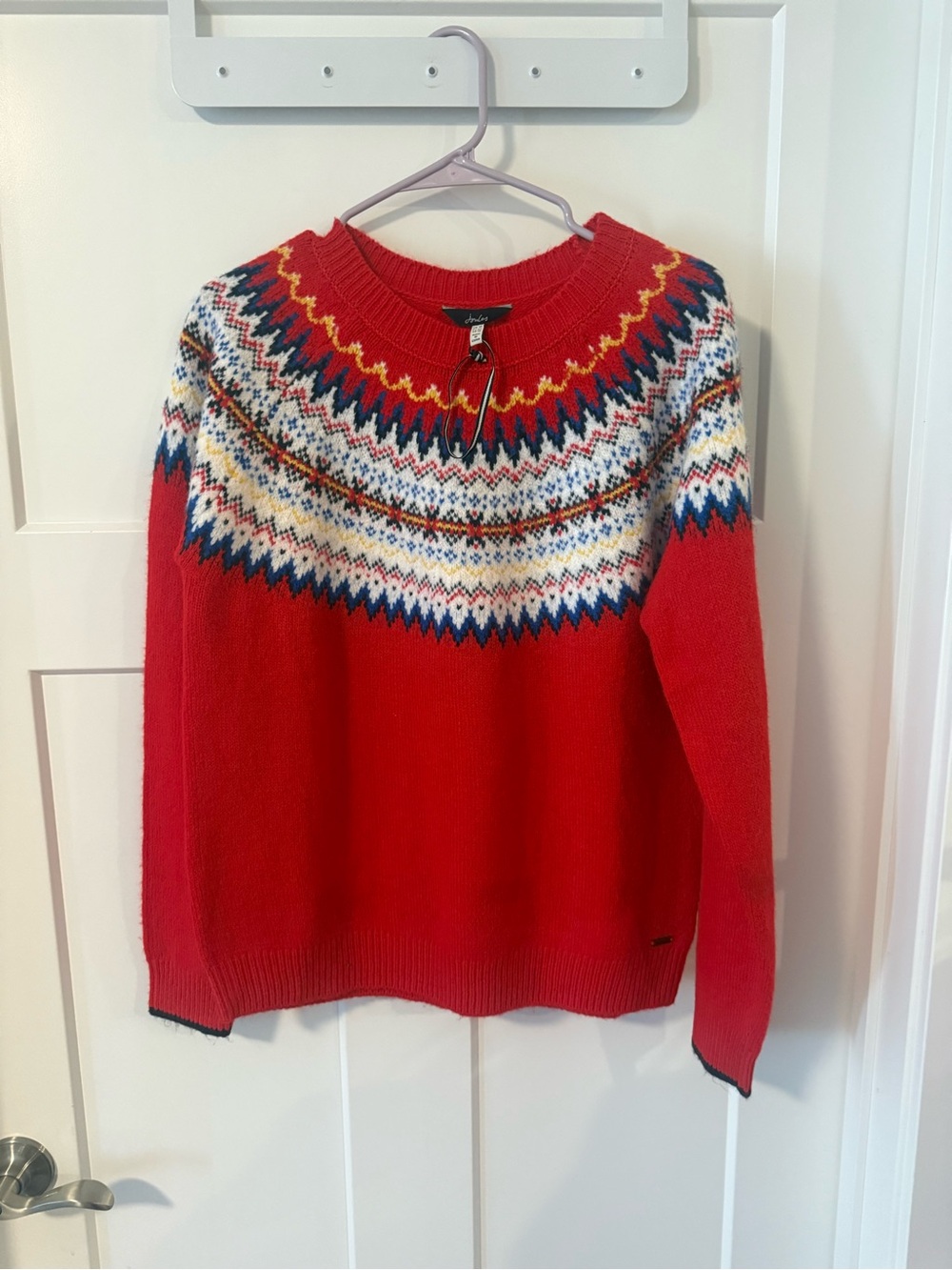 Joules Red Fair Isle Knit Sweater - NWOT US 10